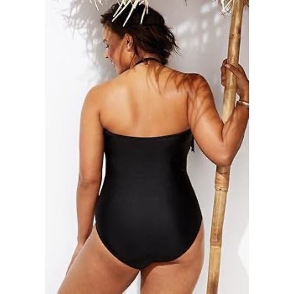 SWIMSUITS FOR ALL Black Fringe One Piece Swimsuit - Picture 4 of 6